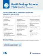 HSA qualified expenses flier